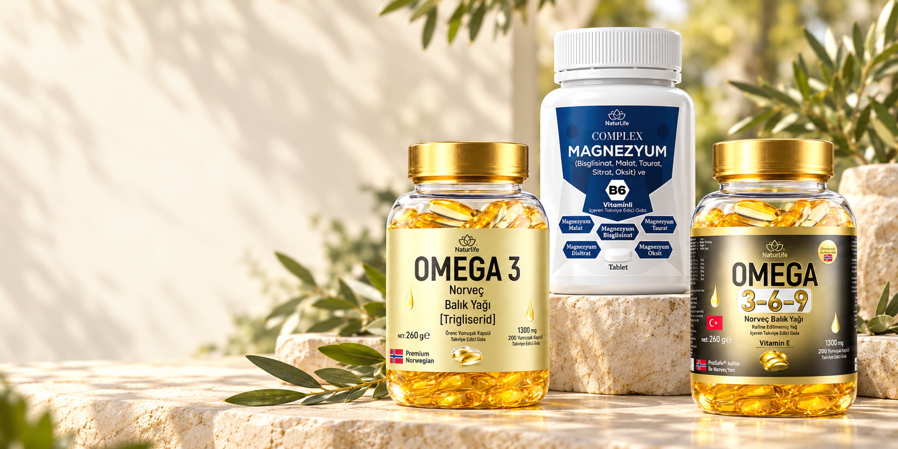 Naturlife Omega 3, Complex Magnesium B6, Omega 3-6-9